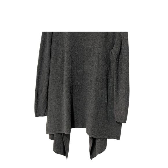 Barefoot Dreams CozyChic Womens 2XLarge Angular Open Cardigan Dark Gray - Picture 7 of 11